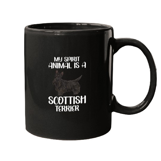 My Spirit Animal Is A Scottish Terrier Scottie Dog Mugs