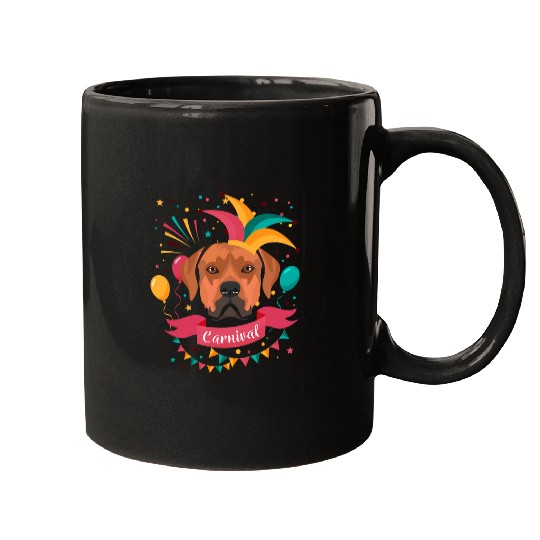 Rhodesian Ridgeback Pet Madi Gras Mugs