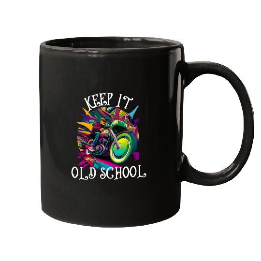Lowrider Motorcycle Keep It Old School Chicano Cholo Bike Mugs