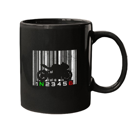 biker moto gp 2barcode motorcycle Mugs