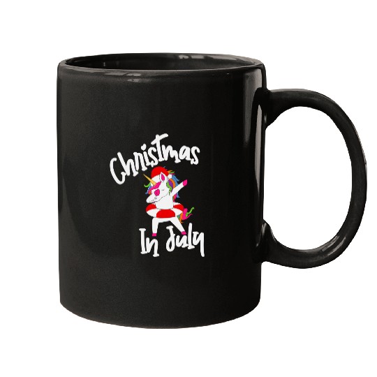 Unicorn Pet Christmas in July Santa Hawaiian  Unicorn Funny 1 Mugs