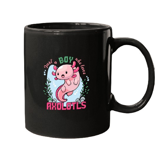 Axolotls Pet Just a Boy Who Loves Axolotlss Mexican Salamander Animal Mugs