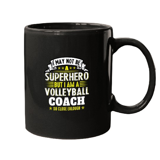 Volley Coaching Team Superhero Volleyball Coach Mugs