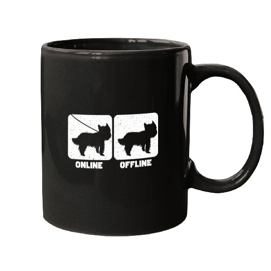Funny Yorkshire Terrier Dog Online Offline Mugs
