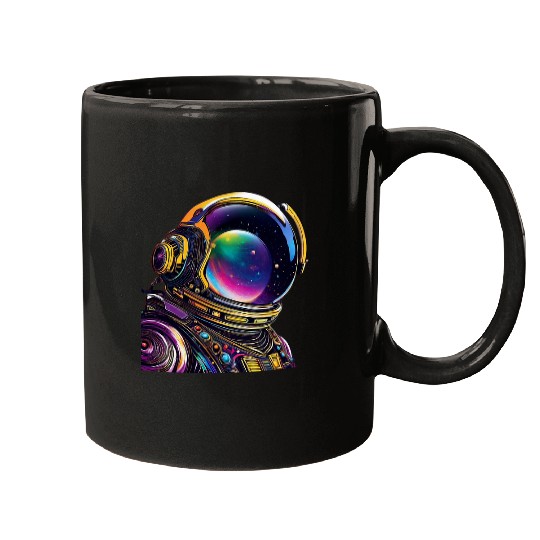 Discover Cosmic Surreal Journey Astronaut Trippy Space Design Mugs