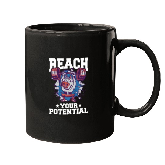 Reach Your Potential Fitness Personal Trainer Gym Mugs