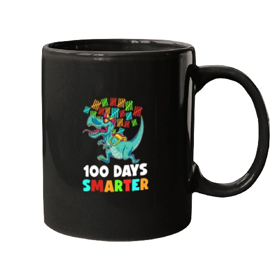 Dinosaur Pet 100 Days Smarter 100 Days Of School Dinosaur T rexs Boys Girl Mugs