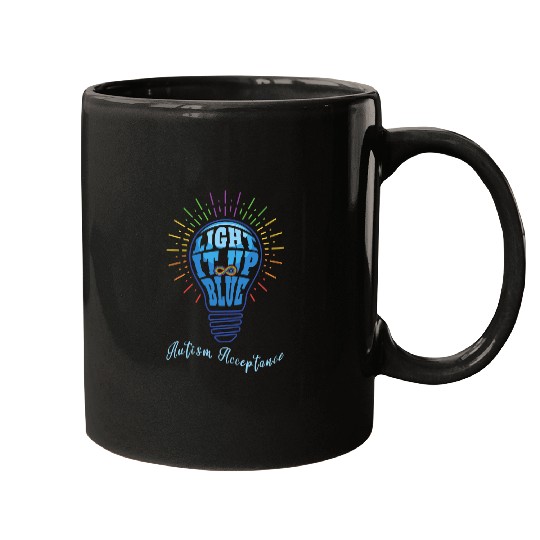 Autism Puzzle Acceptance April Light Blue For Mugs