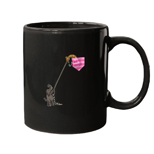 Giraffe Pet And Giraffe In A Pocket Cute Funny Circus Animal Mugs