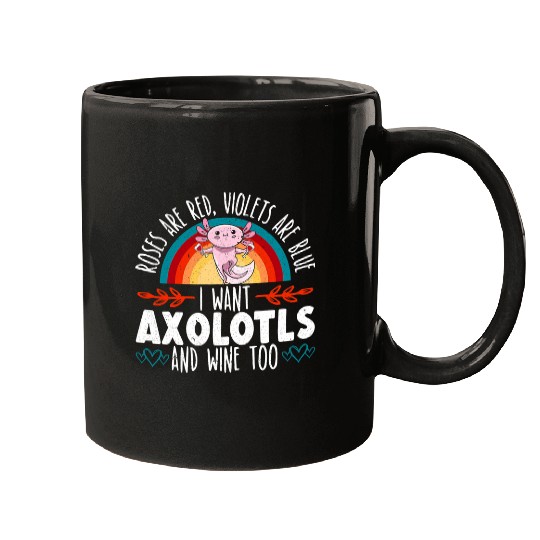 Axolotls Pet Retro Axolotls Salamander Reptile Mexican Mugs