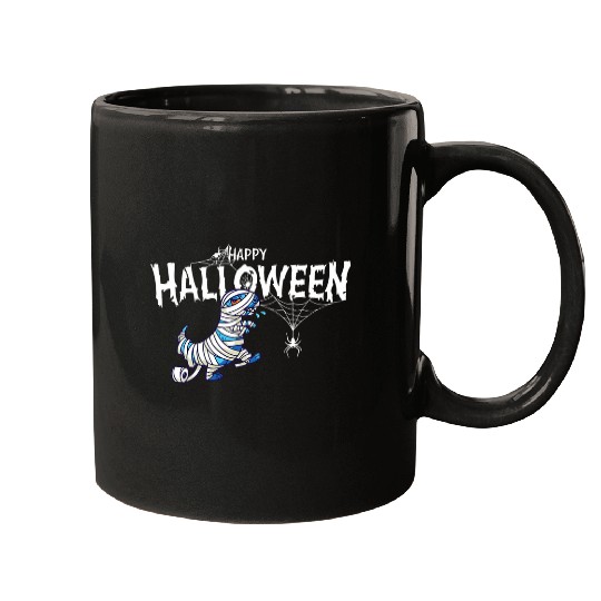 Dinosaur Pet Happy Halloween Funny TRex Horror Costume Dino Scary Spider Mugs