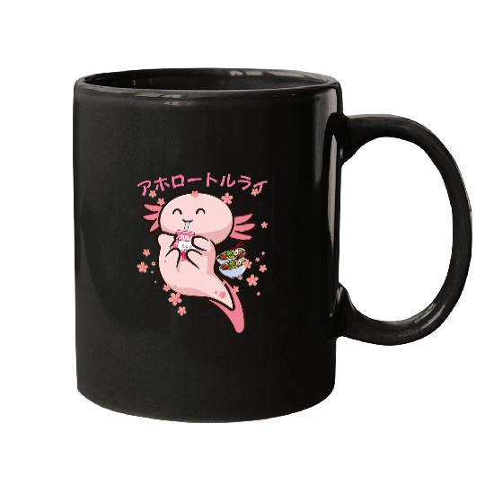Axolotls Pet Kawaii Axolotls Life Ramen Strawberry Milk Shake Japanese 52 Mugs