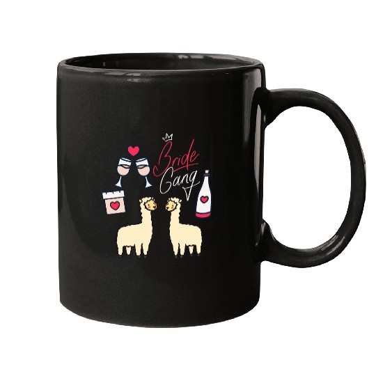 Llama Pet Braut Team JGA Hen Night Party Llama Champagne Mugs