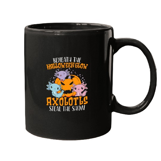 Axolotls Pet Axolotls Halloween Trick Or Treat Mexican Salamander Axolotls Mugs