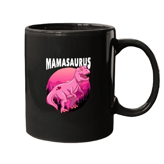 Dinosaur Pet Mamasaurus T rexs Dinosaur Funny Mama Saurus 2 Mugs