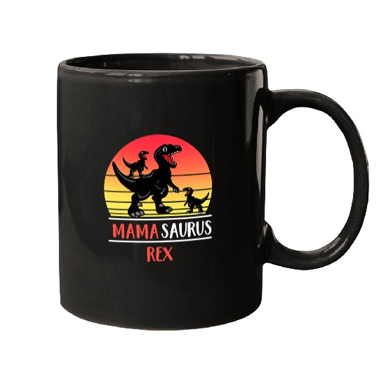 Dinosaur Pet Mamasaurus Trex Dinosaur Funny Family Matching Mama Saurus Mugs