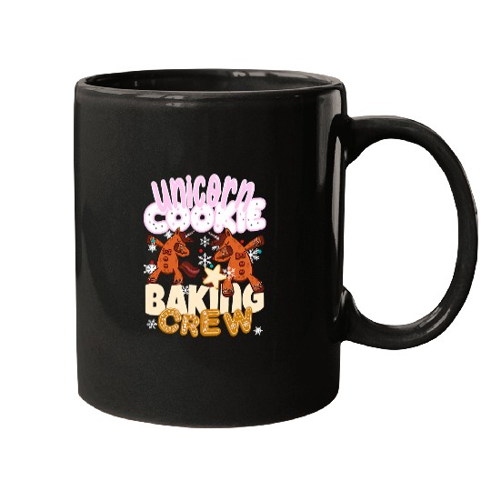 Unicorn Pet Cookie Baking Crew Christmas Baker Team Gingerbread Mugs