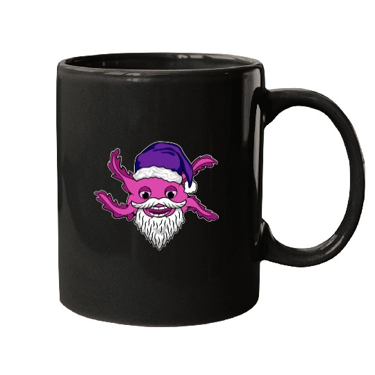 Axolotls Pet Santa Axolotls Christmas Salamander Mugs