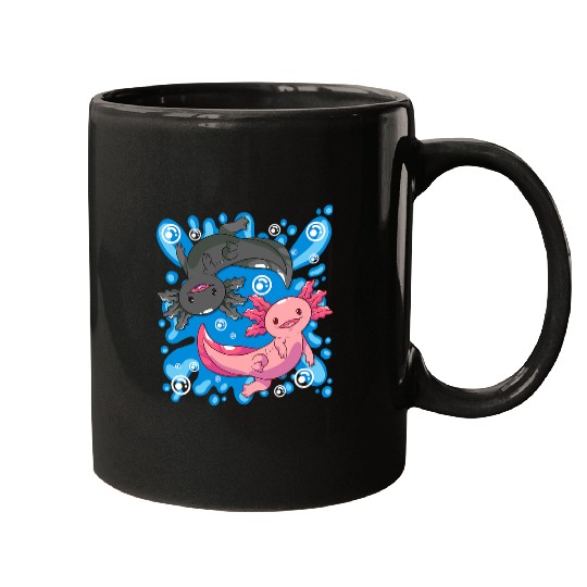 Axolotls Pet Kawaii Axolotls Yin Yang Symbol Salamander Pet Axolotls Lover Mugs