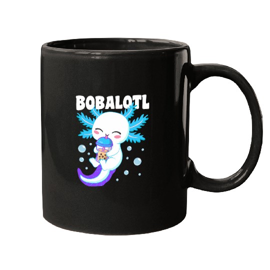 Axolotls Pet Bobalotl Salamander Axolotls Drinking Boba Tea Bubble Milk Mugs