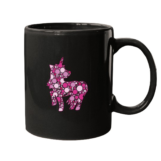 Unicorn Pet Polka Dot Unicorn International Dot Day Pink Unicorn Girls Mugs