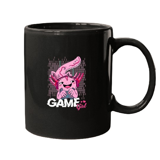 Axolotls Pet Cute Gamer Girl Gaming Axolotls Salamander With Controller Mugs