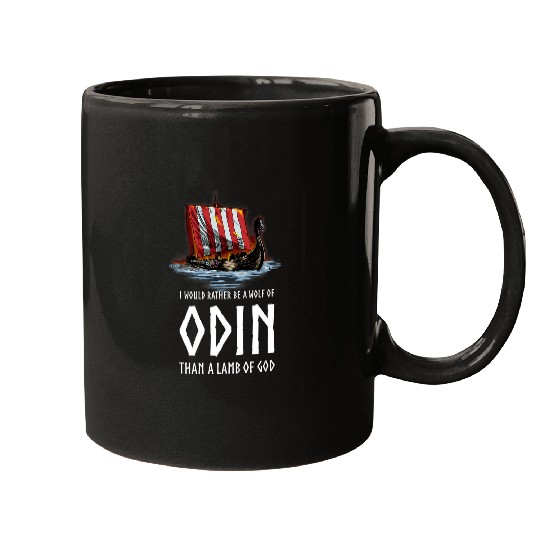Coyote Mammal Viking Ship wolfs Of Odin vs Lamb Of God Norse Mythology Mugs