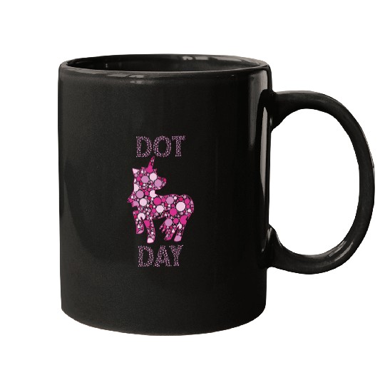 Unicorn Pet Polka Dot Unicorn International Dot Day Pink Unicorn Kids Mugs