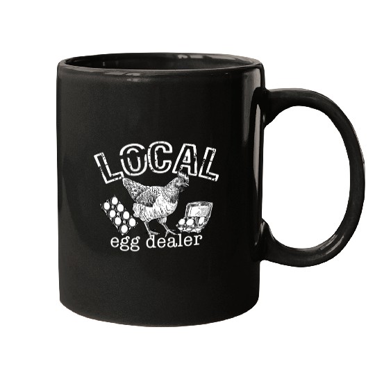 Chicken Pet Local Egg dealers Funny Bleached Chicken Lover Farm Farmer 24 Mugs