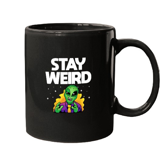 Aliens UFO Stay Weird Extraterrerstrial Alien Lover Space UFO 32 Mugs