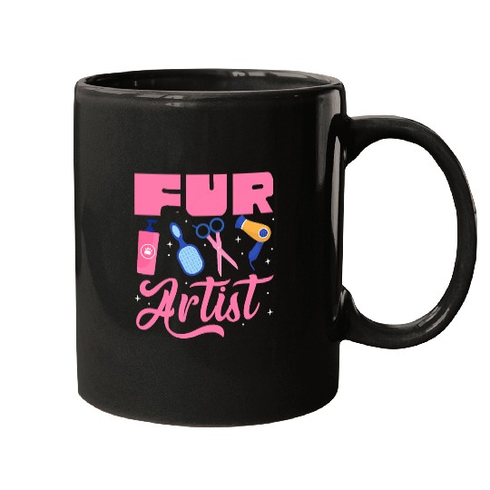 Fur Artist Dog Groomer Grooming Pet Puppy Care Groom Mugs