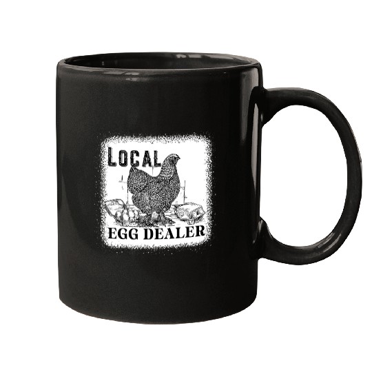 Chicken Pet Local Egg dealers Bleached Chicken Farm Funny Farmer Dad Mom Mugs