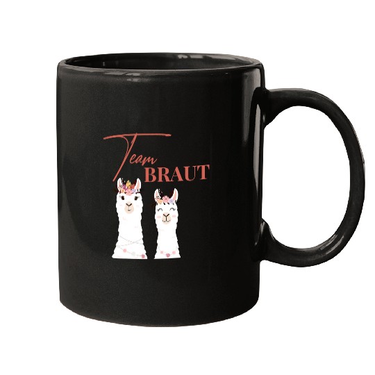 Llama Pet Team Bride Lama Alpaca JGA Engagement Mugs