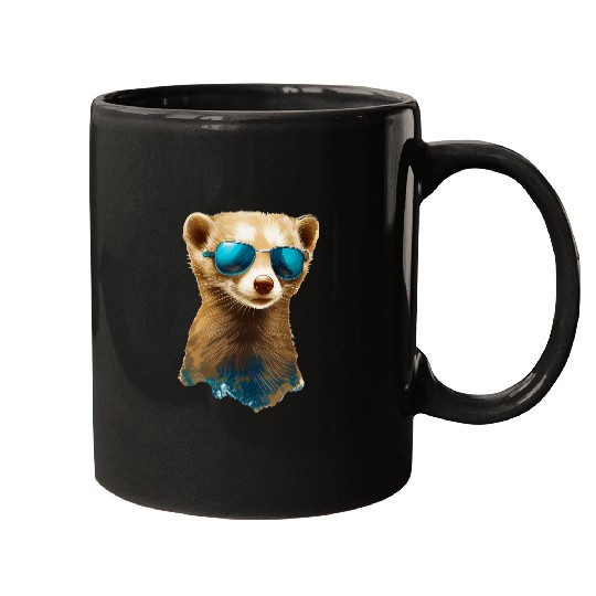 Ferret Pet Funny looking Ferret for Weasel and Ferrets Lovers Mugs