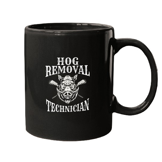 Pig Pet Hog Removal Technician Boar Hunting Vintage Mugs