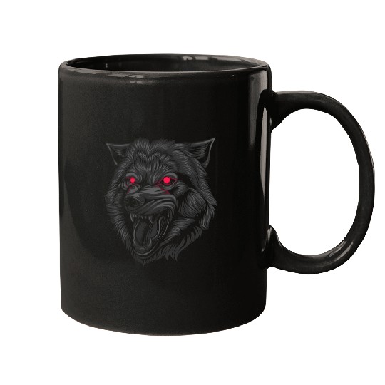 Coyote Mammal Viking Fenrir wolfs Head Child of Loki Norse Mythology Mugs