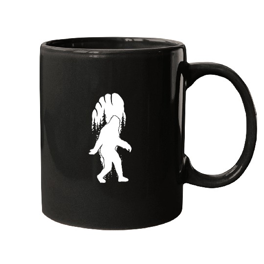 Bigfoot Pet Footprint Forest Cool Cryptid Men Women Sasquatch Mugs