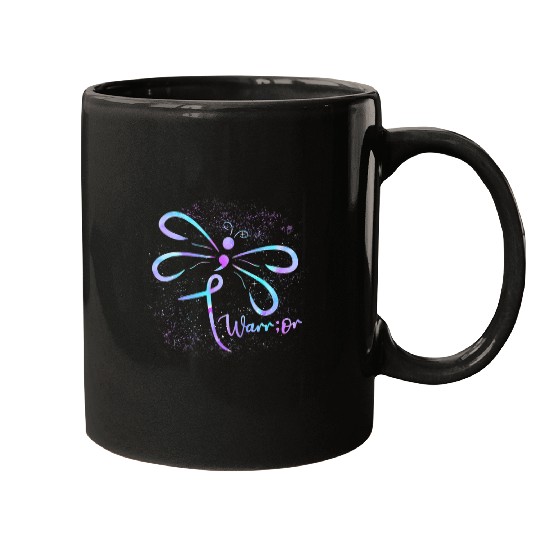 suicides Prevention 988 Ribbon dragonfly semicolon suicides prevention awareness out Mugs