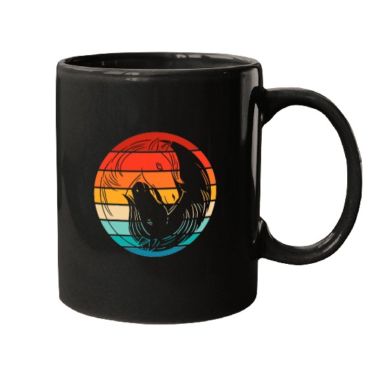 Horse Pet Gift Sunset With Ying Yang horse Pattern Mugs