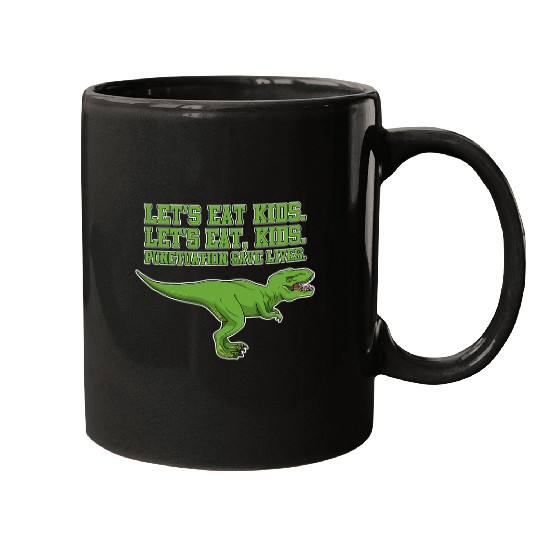 Dinosaur Pet Teacher English Teacher Lets Eat Kids Punctuation Saves Lives TRex 1 Mugs