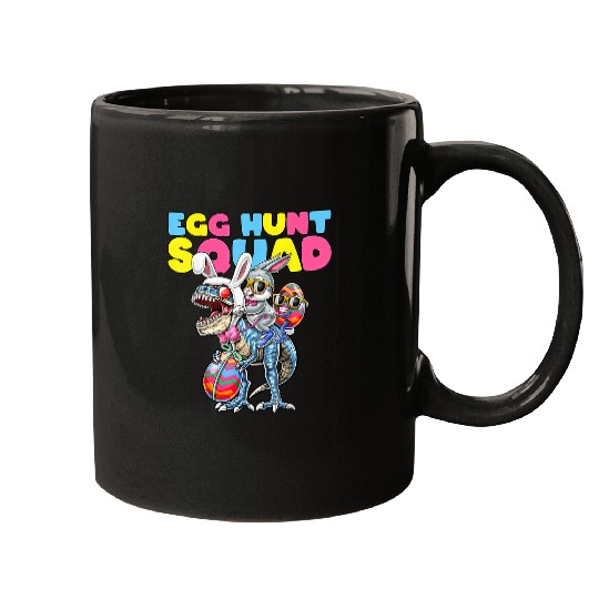 Dinosaur Pet Egg Hunt Squad Easter Bunny Mugs