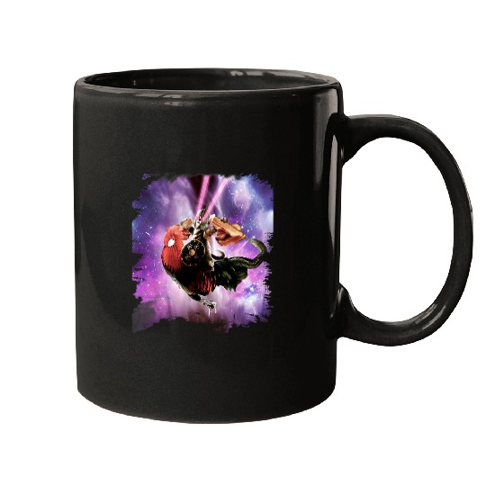 Chicken Pet Tornado Cat Riding Chicken With Bacon Mugs