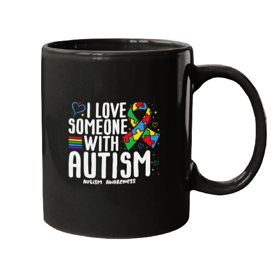 Autism Puzzle I Love Someone With Autism Autism Awareness proud autism mom Mugs