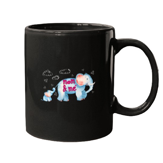 Elephant Mammal Mom And Me Mothers Day Mom Grandma Daughter Mugs