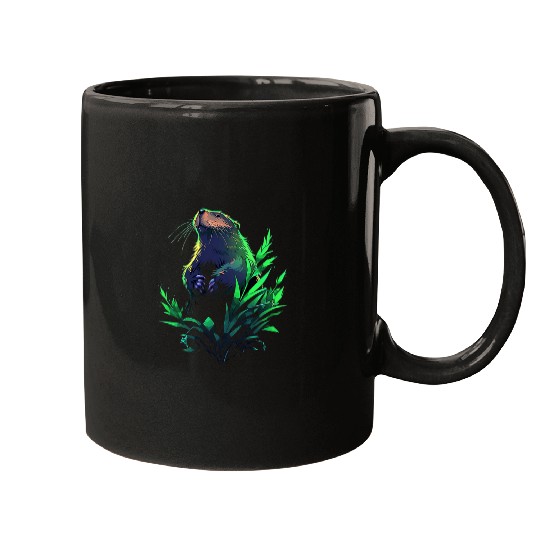 Beaver Pet Animal Rodent Beavers 01 Mugs