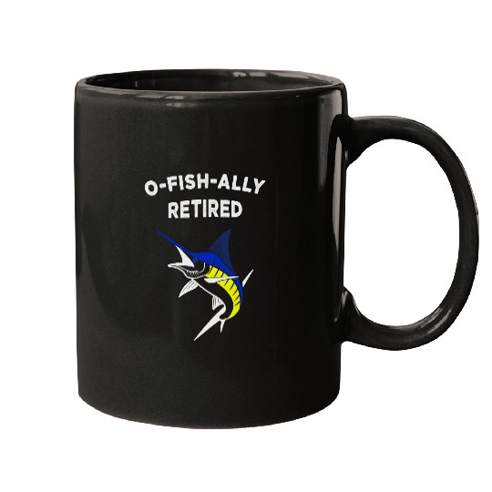 Fishing Fun Ofishally Retired Fisherman Angler Deep Sea Fishing Funny Mugs