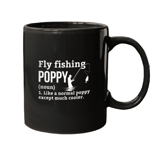 Fishing Fun Fly Fishing POPPY funny definition theme Mugs