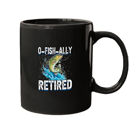 Fishing Fun OFishAlly Retired Fishermen Retirement 538 Mugs