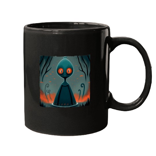 Aliens UFO Flatwoods Monster Braxie 1952 Creepy Alien Cryptid Legend Mugs