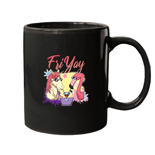 Unicorn Pet Flamingo Bird Friyay Unicorn Flamingo Tropical Mugs